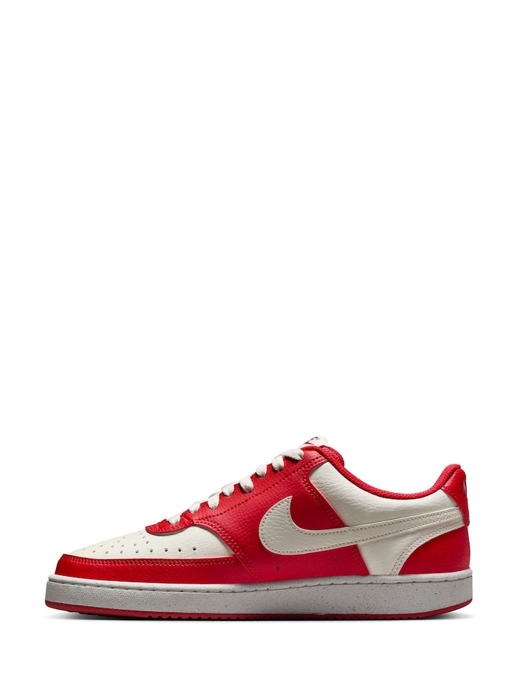 Nike Red Court Vision Low Trainers - Image 2 of 9