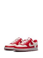Nike Red Court Vision Low Trainers - Image 3 of 9