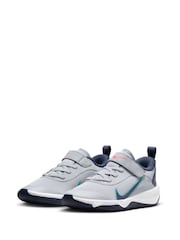 Nike Wolf Grey Blue Junior Omni Multi Court Trainers - Image 5 of 10