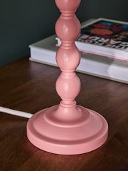 Clarke and Clarke Pink Attingham Cetara Bobbin Table Lamp - Image 4 of 6