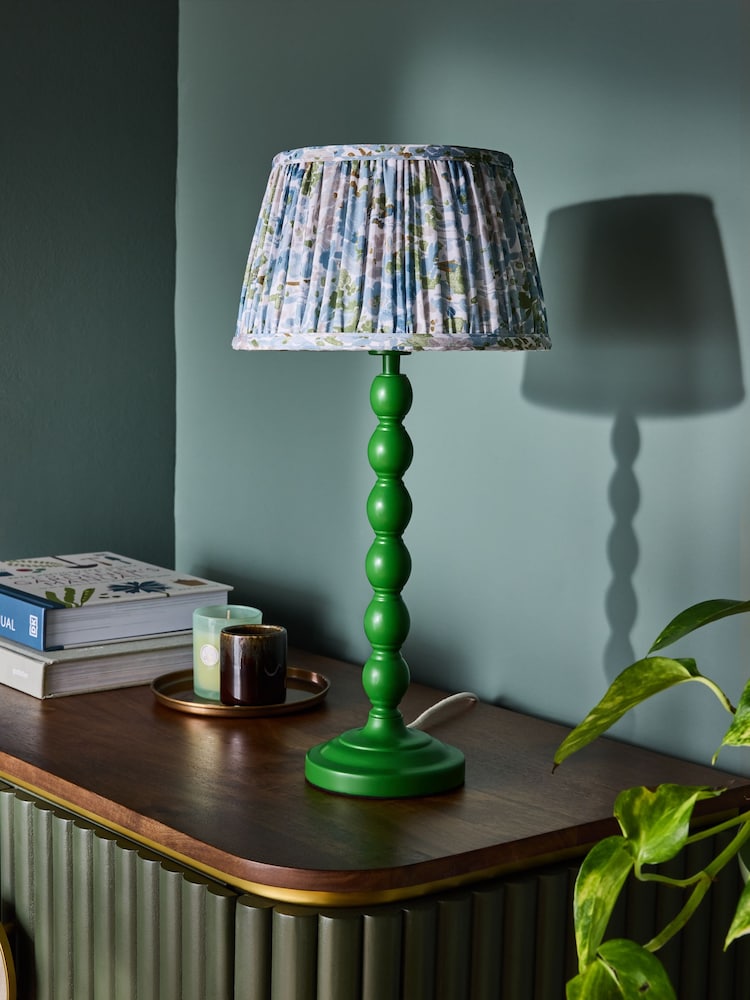 Clarke and Clarke Green Ennerdale Cetara Bobbin Table Lamp - Image 1 of 6