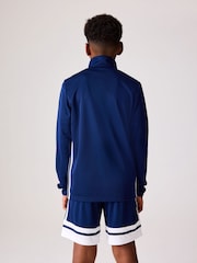 adidas Blue Chrome Tiro Essentials Quarter Zip Training Sweat Top - Image 1 of 6