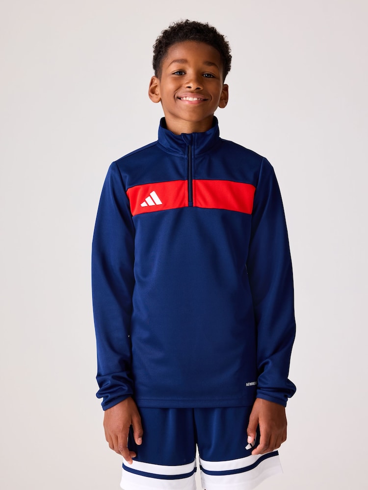 adidas Blue Chrome Tiro 25 Essentials Kids Training Top - Image 2 of 5 adidas Blue Chrome Tiro 25 Essentials Kids Training Top - Image 2 of 5
