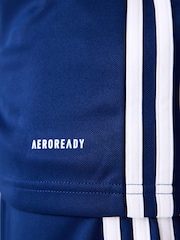 adidas Blue Chrome Tiro Essentials Quarter Zip Training Sweat Top - Image 6 of 6