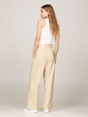 Tommy Hilfiger White Relaxed Straight Leg Trousers - Image 2 of 6