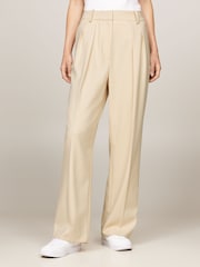 Tommy Hilfiger White Relaxed Straight Leg Trousers - Image 3 of 6