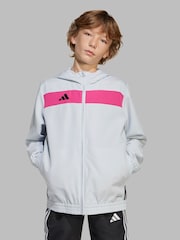 adidas Grey Tiro Essentials Woven Hoodie - Image 1 of 5