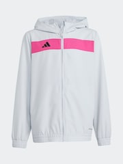 adidas Grey Tiro Essentials Woven Hoodie - Image 4 of 5