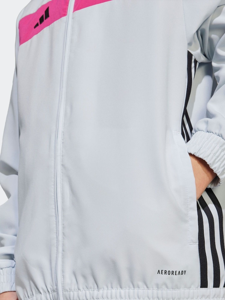 adidas Grey Tiro Essentials Woven Hoodie - Image 5 of 5