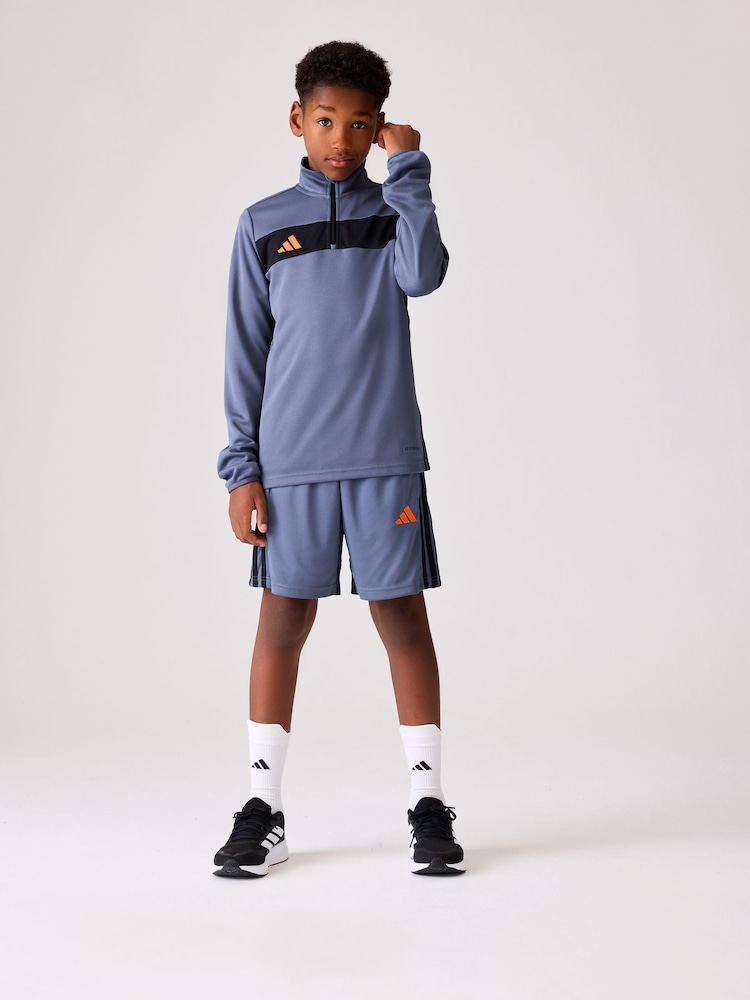 adidas Grey Tiro 25 Essentials Kids Shorts - Image 3 of 5