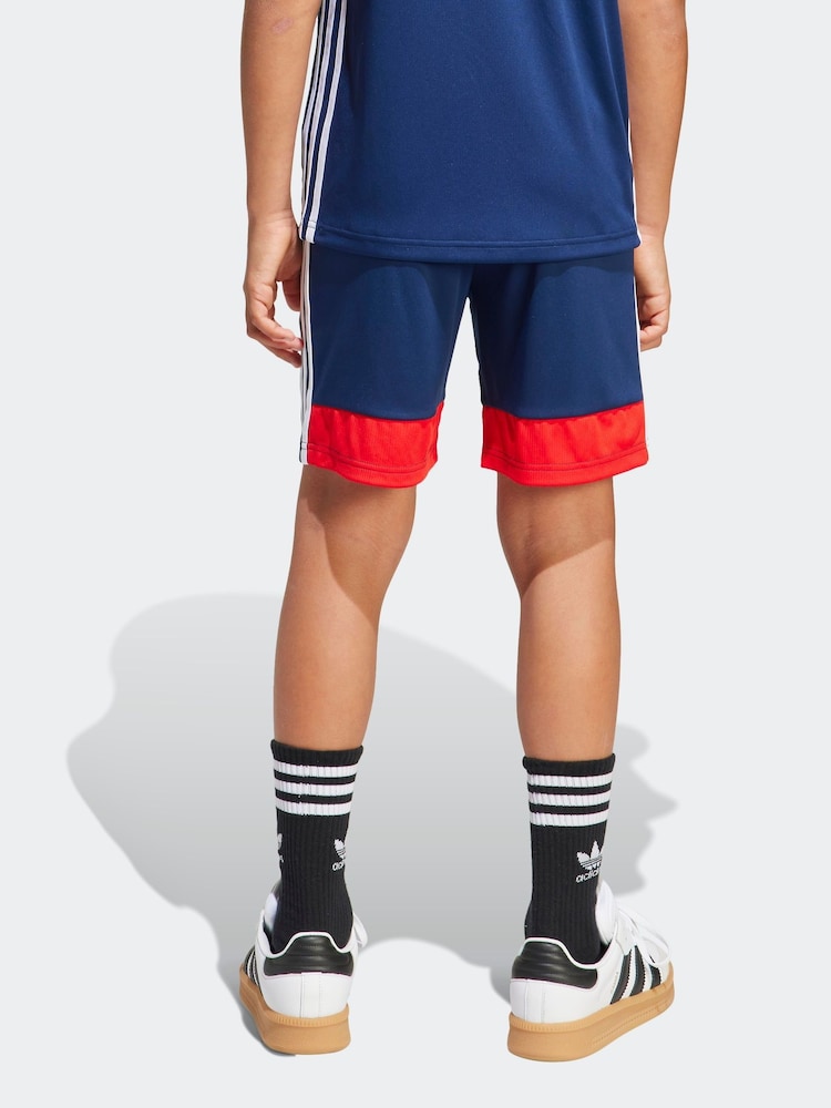 adidas Blue Tiro 25 Essentials Kids Shorts - Image 2 of 5 adidas Blue Tiro 25 Essentials Kids Shorts - Image 2 of 5