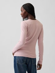 Lys Rosa - Gap Modern langermet t-skjorte - Bilde 2 av 4