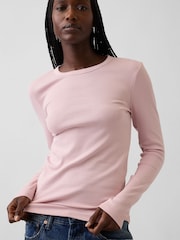 Lys Rosa - Gap Modern langermet t-skjorte - Bilde 3 av 4