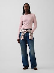 Lys Rosa - Gap Modern langermet t-skjorte - Bilde 4 av 4