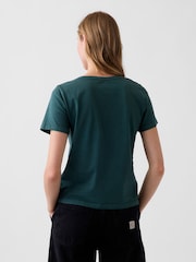 Gap Green Vintage Soft V-Neck T-Shirt - Image 2 of 4
