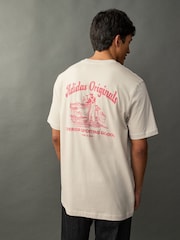 adidas Originals Cream Wabash 100% Cotton T-Shirt - Image 1 of 6