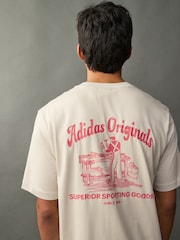 adidas Originals Cream Wabash 100% Cotton T-Shirt - Image 3 of 6