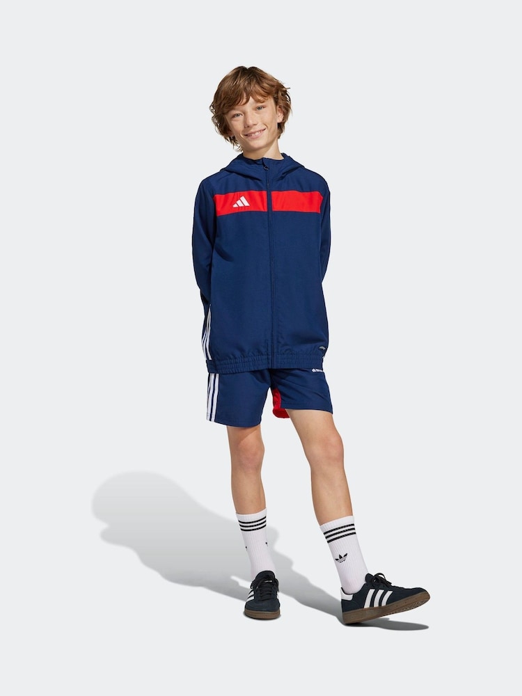 adidas Blue Tiro Essentials Woven Hoodie - Image 1 of 6