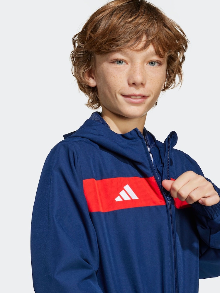Blauw - adidas Tiro Essentials Woven Hoodie - Image 4 of 6