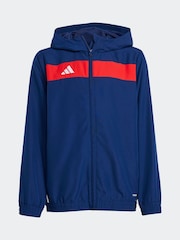adidas Blue Tiro Essentials Woven Hoodie - Image 6 of 6