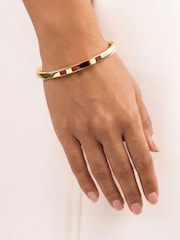 Peers Hardy 18ct Gold Plated Radley Dark Cherry Resin Bangle - Image 1 of 6