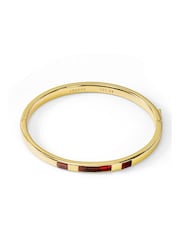 Peers Hardy 18ct Gold Plated Radley Dark Cherry Resin Bangle - Image 2 of 6