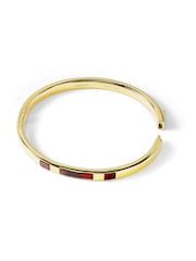 Peers Hardy 18ct Gold Plated Radley Dark Cherry Resin Bangle - Image 3 of 6