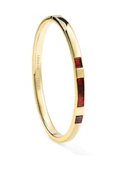 Peers Hardy 18ct Gold Plated Radley Dark Cherry Resin Bangle - Image 4 of 6