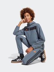 adidas Grey Chrome Tiro Essentials Woven Hoodie - Image 1 of 5