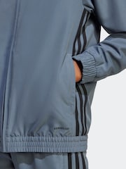 adidas Grey Chrome Tiro Essentials Woven Hoodie - Image 4 of 5