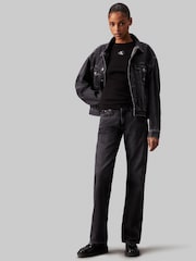 Calvin Klein Jeans Grey Boxy Denim Jacket - Image 1 of 5
