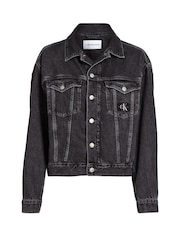 Calvin Klein Jeans Grey Boxy Denim Jacket - Image 5 of 5