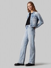 Calvin Klein Jeans Blue 90’s Cropped Denim Jacket - Image 2 of 5