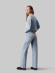 Calvin Klein Jeans Blue 90’s Cropped Denim Jacket - Image 3 of 5