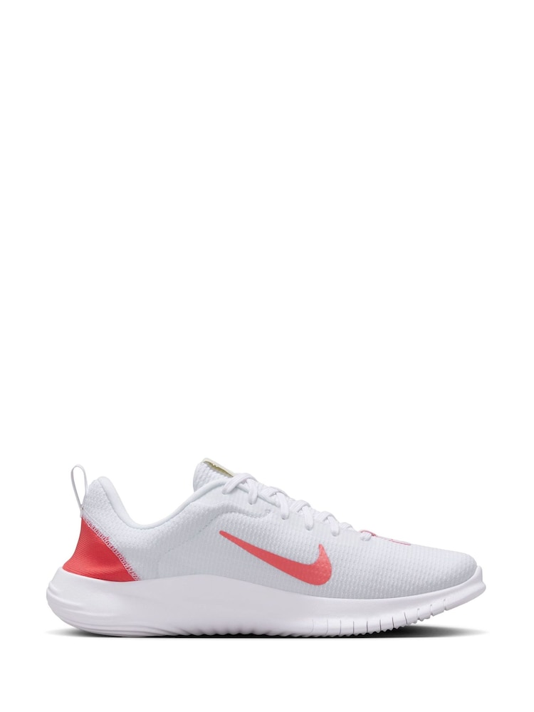 Nike White/Pink Flex Experience Run 12 Road Running Trainers - Image 1 of 9