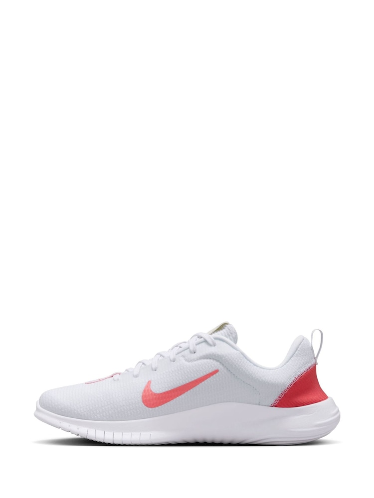 Nike White/Pink Flex Experience Run 12 Road Running Trainers - Image 2 of 9
