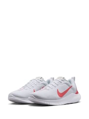 Nike White/Pink Flex Experience Run 12 Road Running Trainers - Image 3 of 9