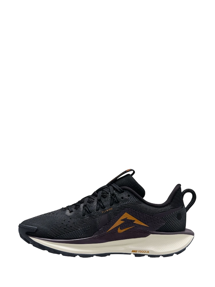 Nike Black/White ReactX Pegasus Trail 5 Running Shoes - Image 2 of 4