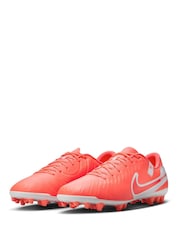 Nike Orange Adults Tiempo Legend 10 Academy Artificial Grass Football Boots - Image 4 of 12
