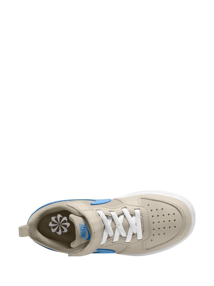 Nike Natural Beyond Blue Junior Court Borough Low Recraft Trainers - Image 3 of 4