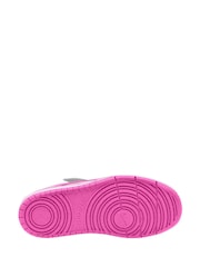 Nike White/Fuschia Pink Junior Court Borough Low Recraft Trainers - Image 4 of 4