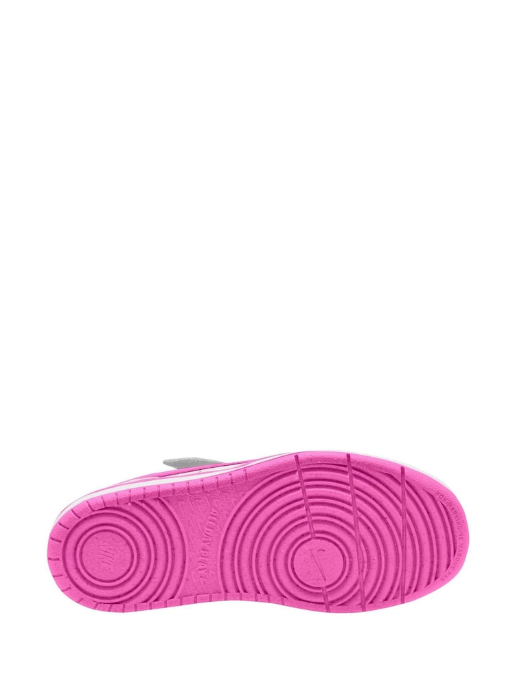 Nike White/Fuschia Pink Junior Court Borough Low Recraft Trainers - Image 4 of 4