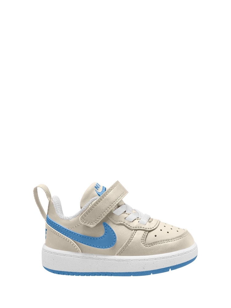 Бежевый Beyond синего - низкие кроссовки для малышей Nike Court Borough Recraft - Image 1 of 4