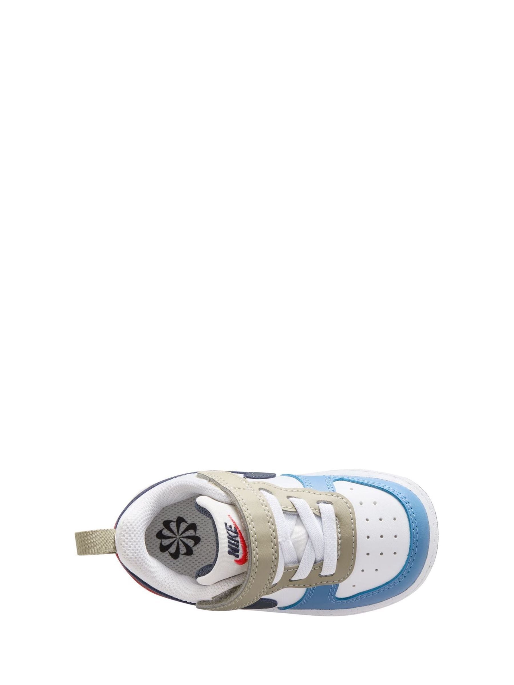 Buy Nike White Blue Red Infant Court Borough Low Recraft Trainers
