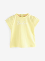 Baker by Ted Baker Blue Floral Embroidered Pinny Dress and T-Shirt Set - Image 3 of 6