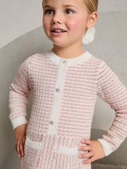 Lipsy Pink Mini Boucle Sequin Knit Dress (2-5yrs) - Image 2 of 4