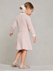 Lipsy Pink Mini Boucle Sequin Knit Dress (2-5yrs) - Image 4 of 4