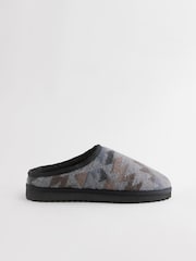 Grey Patterned Mules - Image 1 of 5