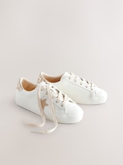 Neutral Lace-Up Trainers - Image 1 of 9