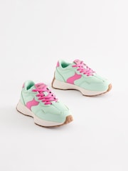 Green Lace-Up Chunky Trainers - Image 4 of 9